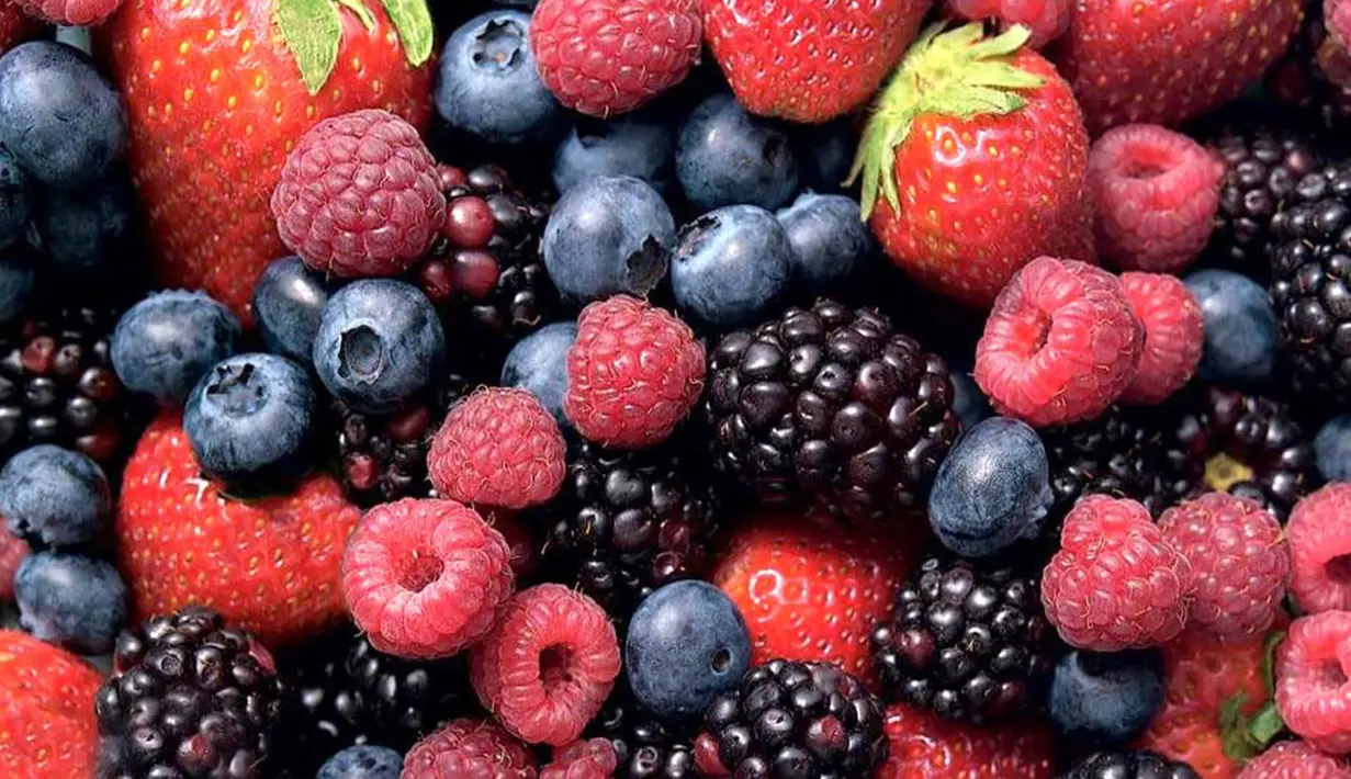 Buah yang masuk dalam keluarga berry, seperti blueberry, stroberi, dan ceri banyak mengandung anthocyanin. Anthocyanin adalah senyawa yang membantu melambatkan proses penuaan, melindungi tubuh dari penyakit jantung dan kanker. (Istimewa)