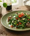 Resep Tumis Daun Labu Kuning. Foto: AI Generated