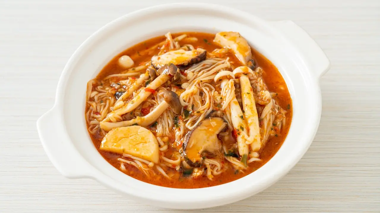 enoki pedas korea