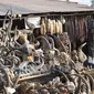 Pasar Voodoo di Togo yang menjajakan keperluan voodoo dan organ hewan (Sumber foto: sickchirpse.com)
