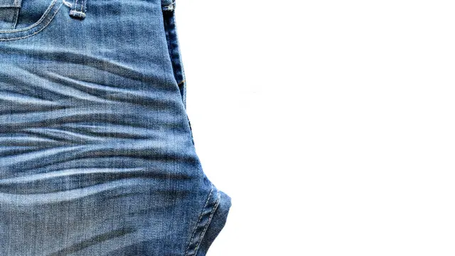 Ilustrasi jeans dengan efek whisker