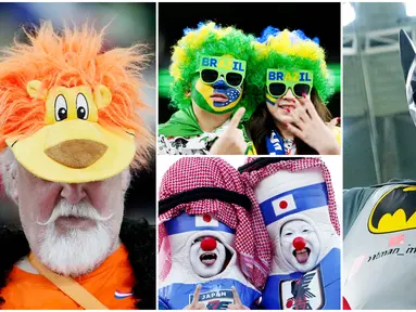 Memang betul, sepak bola tak bisa lepas dari suporter. Mereka rela datang jauh-jauh untuk mendukung timnas negaranya yang beraksi di Qatar. Berikut penampilan unik nan nyentrik para suporter yang ikut memeriahkan ajang Piala Dunia 2022.