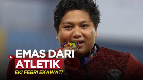 VIDEO: Eki Febri Ekawati Persembahkan Medali Emas Pertama Atletik untuk Indonesia di SEA Games 2021