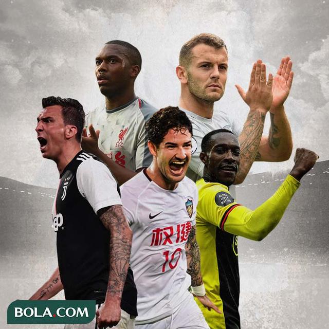 Ilustrasi - Alexandre Pato, Daniel Sturridge, Danny Welbeck, Mario Mandzukic, Jack Wilshere