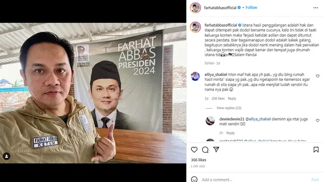 Farhat Abbas Ingin Doddy Sudrajat dapat hak atas rumah donasi Gala Sky Andriansyah