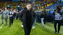 Juru taktik anyar AC Milan, Sergio Conceicao, tak segan menunjukkan jati diri sebagai pelatih yang galak. Pria asal Portugal itu sempat memarahi para pemain AC Milan di ruang ganti. Alhasil pemain Rossoneri berhasil comeback atas Juventus dan mengunci kemenangan dengan skor 2-1. (AP Photo/Altaf Qadri)
