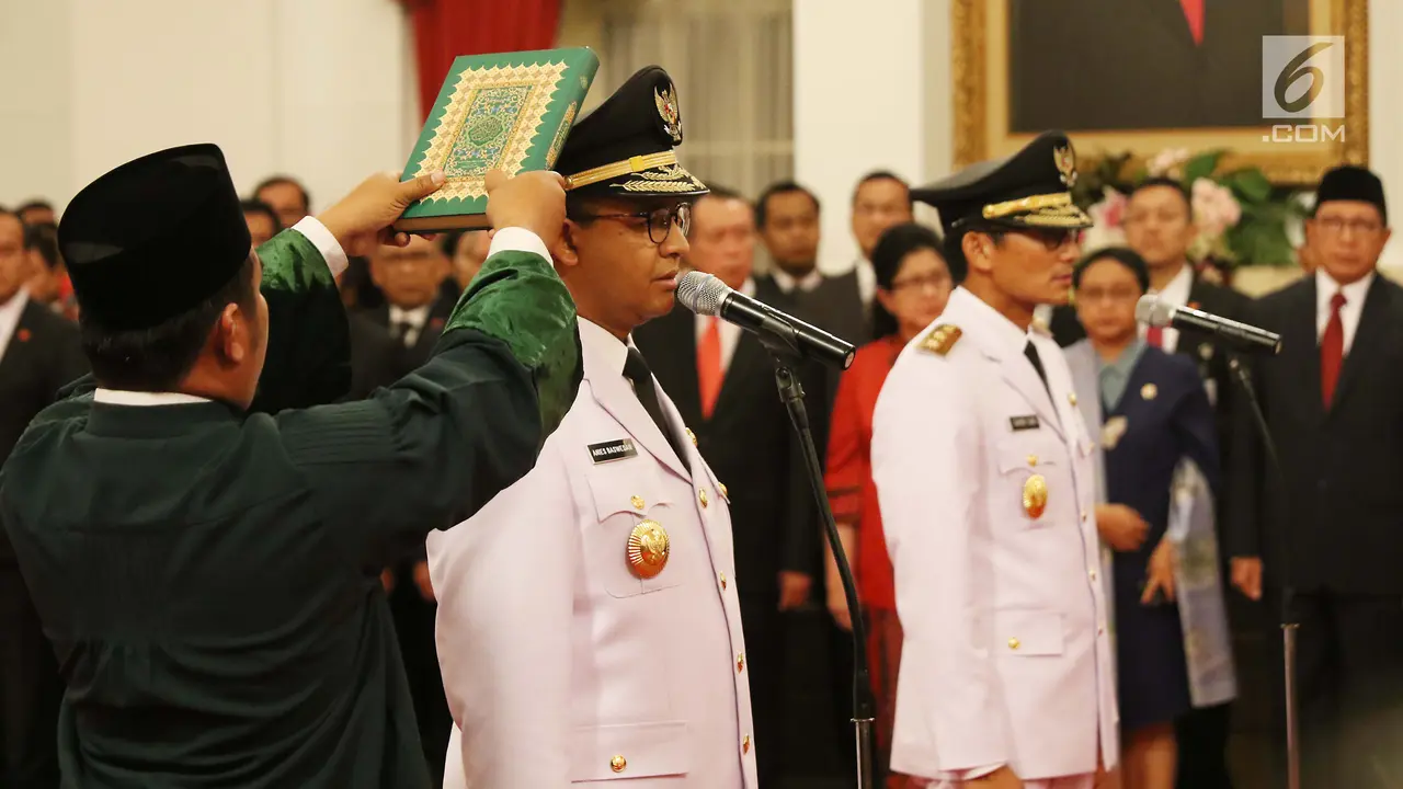 Sah Dilantik, Anies-Sandi Resmi Pimpin DKI Jakarta