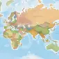 Ilustrasi peta dunia. (Foto by AI)