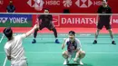 <p>Keseruan laga ekhibisi pebulu tangkis ganda putra Indonesia, Mohammad Ahsan/Hendra Setiawan melawan pasangan Seo Seung-jae dan Kevin Sanjaya dalam acara 'Moment of Honor The Daddies' sebelum laga final Indonesia Masters 2025 di Istora Senayan, Jakarta, Minggu (26/01/2025). (Bola.com/Bagaskara Lazuardi)</p>