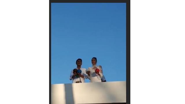 Dimas Anggara dan Nadine Chandrawinata.