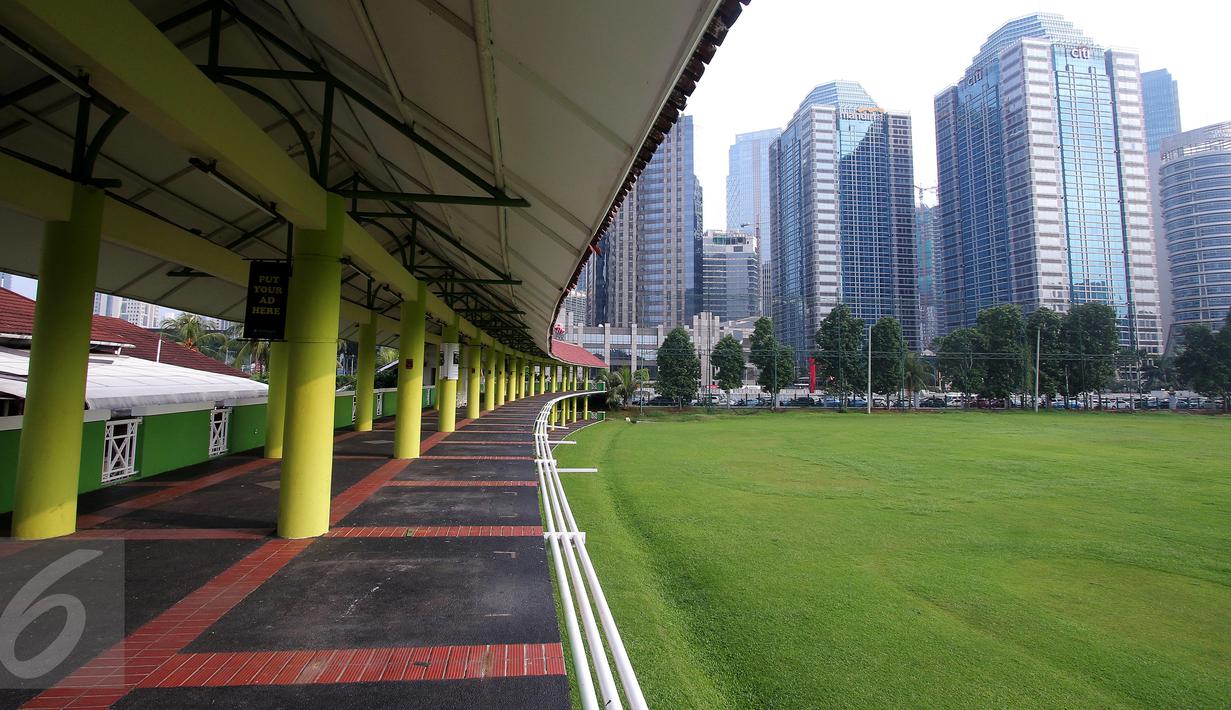 Suasana eks Senayan Golf Driving Range di Jakarta, (22/2). Pusat Pengelolaan Komplek Gelora Bung Karno (PPKGBK) mengambil alih Eks Senayan Golf Driving Range yang merupakan kawasan peninggalan nasional akan dijadikan RTH. (Liputan6.com/Angga Yuniar)
