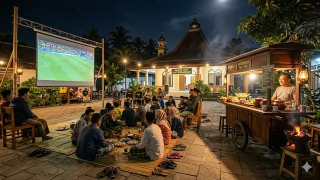 Inspirasi Desain Angkringan di Desa dengan Tempat Nobar Piala Dunia. Gemini