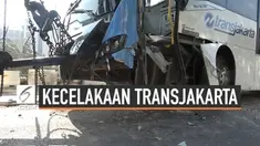 Bus Tansjakarta menabrak sparator pembatas di jalan S.Parman Jakarta Barat. Belum diketahu penyebab kecelakaan tunggal ini. Bus mengalami kerusakan parah hingga Diderek ke Ditlantas Polda Metro Jaya.