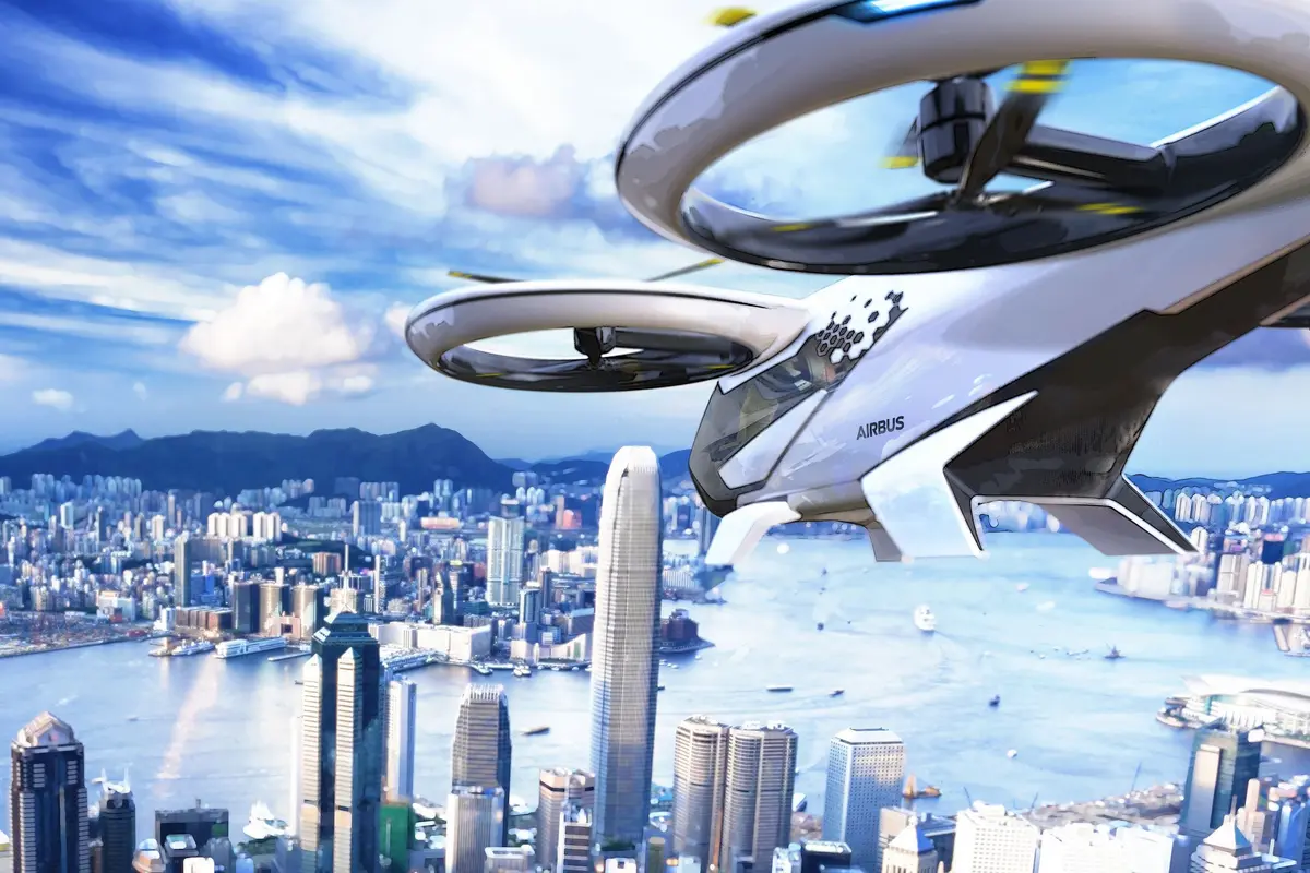 Airbus memamerkan inovasi terbaru yakni taksi terbang yang bernama eVTOL. (Foto: airbus.com)