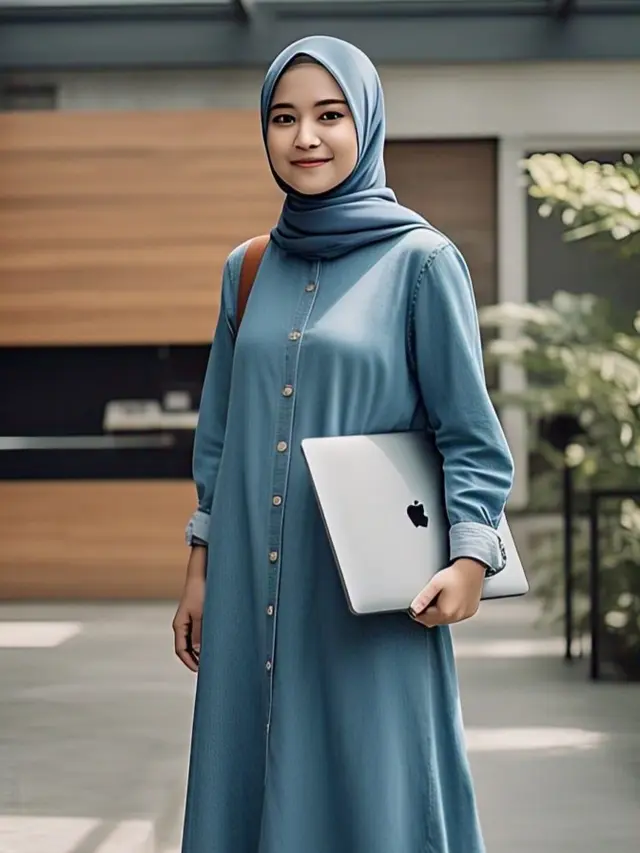 Gamis Kasual Kekinian untuk Mahasiswi