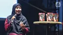 Tausiyah menjelang waktu berbuka puasa untuk menyiarkan pesan yang mengandung makna kepada khalayak umum, khususnya pengunjung KapanLagi Buka Bareng BRI Festival 2025. (Liputan6.com/Angga Yuniar)