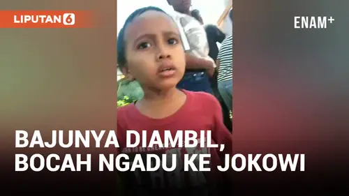 VIDEO: Baju dari Jokowi Diambil Orang, Bocah di Muna Ngadu