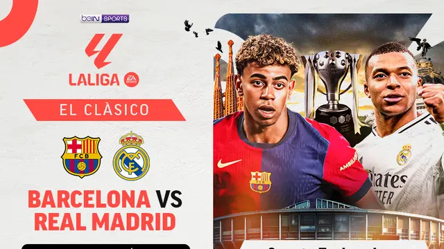 Saksikan Siaran Langsung Big Match Liga Spanyol: Barcelona vs Real Madrid di Vidio