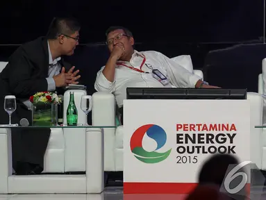 Pertamina gelar seminar bertema "Pertamina Energy Outlook 2015" di Ballroom 3 Pacific Place, Jakarta, Rabu (3/12/2014). (Liputan6.com/Faizal Fanani)