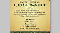10 Contoh Undangan Panitia Qurban 2026 dengan Bahasa Formal dan Islami