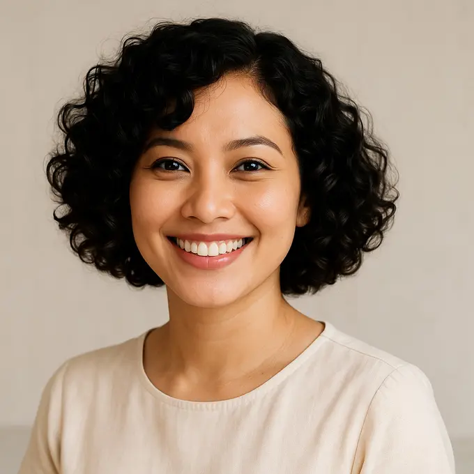 Model Rambut Keriting Gantung Pendek/Ilustrasi AI