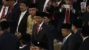 Presiden Joko Widodo atau Jokowi saat menghadiri pelantikan anggota DPR, MPR, dan DPD di Kompleks Parlemen, Jakarta, Selasa (1/10/2019). Para wakil rakyat yang terpilih dalam Pemilihan Umum 2019 dilantik hari ini. (Liputan.com/JohanTallo)