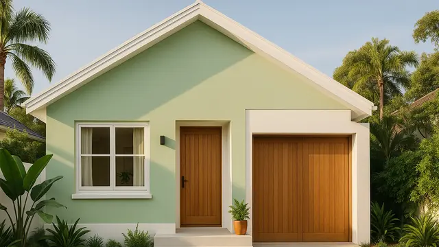 Kombinasi Cat Rumah Warna Hijau dan Putih