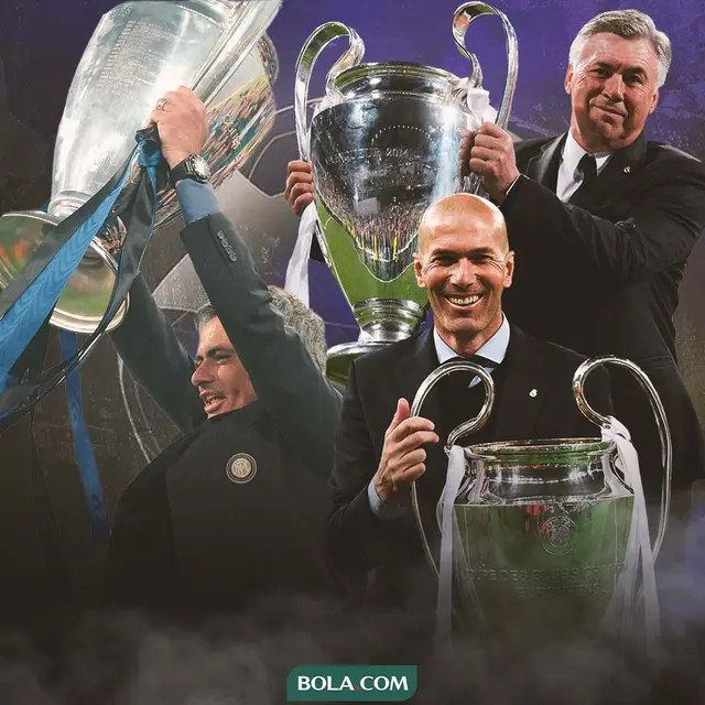 Liga Champions - Jose Mourinho, Zinedine Zidane, Carlo Ancelotti