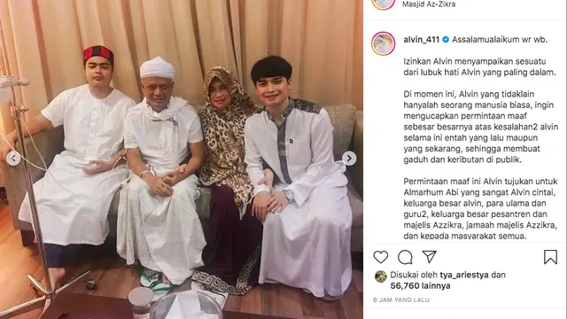 Alvin Faiz Minta Maaf Karena Telah Buat Publik Gaduh, Ingin Fokus Perbaiki Diri