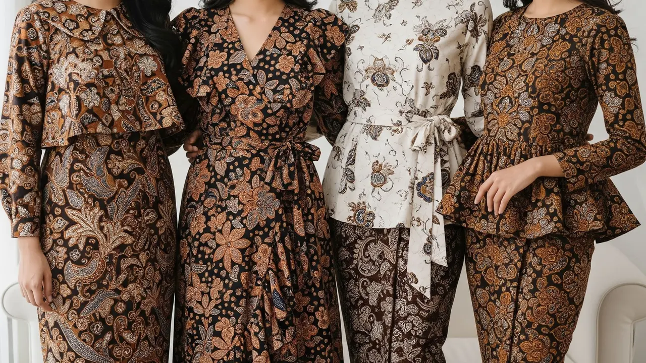 Model Batik Wanita Ruffle