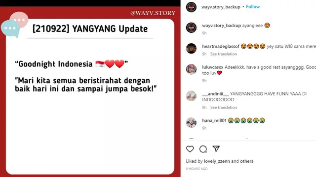 Boyband WayV tengah berada di Jakarta (Foto: Instagram @wayv.story_backup)