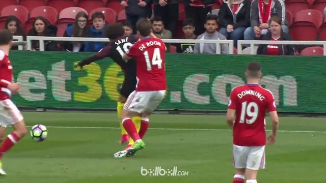 Berita video diving Leroy Sane membuat wasit beri penalti pada Man.City dan antar Middlesbrough degradasi. This video presented by Ballball.