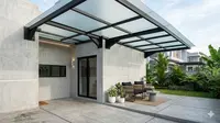 7 Inspirasi Kanopi Teras Rumah dengan Rangka Hitam Doff ala Rumah Urban: Tampilan Modern &amp; Elegan
