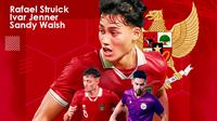 Timnas Indonesia - Ivar Jenner, Rafael Struick, Sandy Walsh (Bola.com/Salsa Dwi Novita)