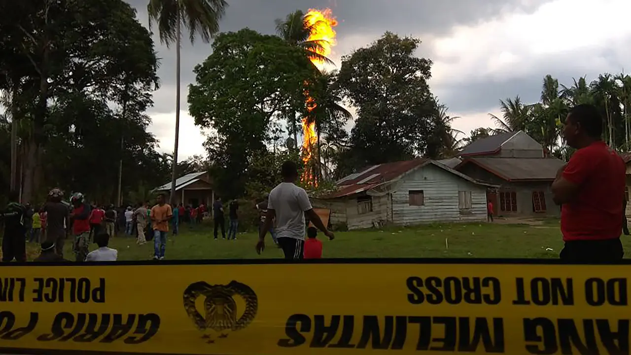 Sumur Minyak di Aceh Timur Meledak