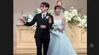 Kim Bora dan Jo Ba Reun resmi menikah. (dok. Instagram Story @yeonyyji)