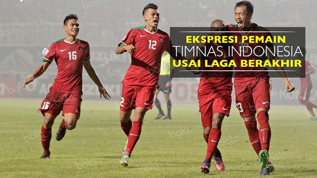 Video beragam ekspresi para pemain Timnas Indonesia usai laga berakhir di Piala AFF 2016.