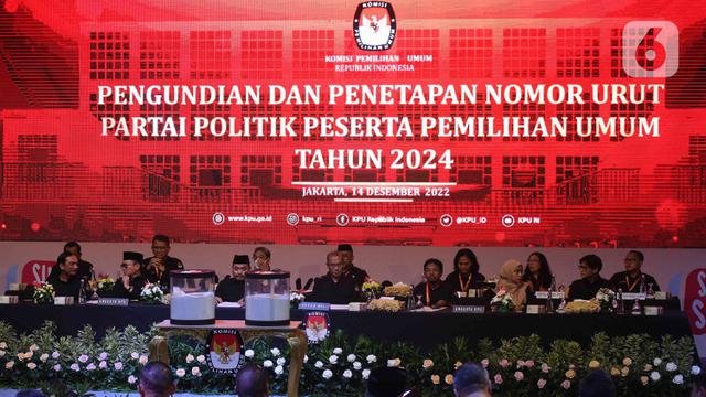 Sah, Ini Nomor Urut Partai Politik Peserta Pemilu 2024