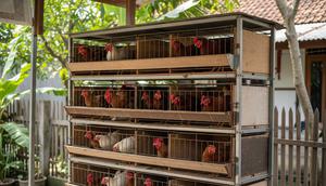 Desain Kandang Baterai Ayam Petelur Modal Minim (Sumber: gemini.com)