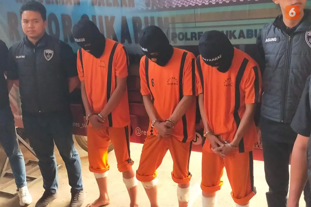 Pelaku kasus pencurian bermodus gembos ban dan pecah kaca, ditangkap Satreskrim Polres Sukabumi Kota (Liputan6.com/Istimewa).