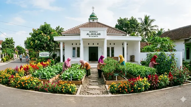Inspirasi Community Garden Ibu-Ibu RT di Area Dekat Mushola atau Balai Warga/Gemini
