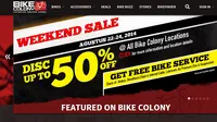 Bagi Anda para pecinta olahraga sepeda, gerai aksesoris sepeda terkemuka, Bike Colony menggelar diskon akhir pekan hingga 50 persen.