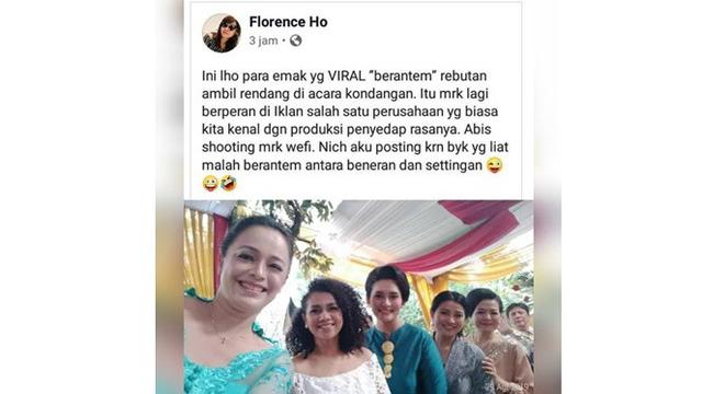 Diduga Pemain Sinetron, Ini Sosok Viral Emak-emak yang Rebutan Rendang di Kondangan