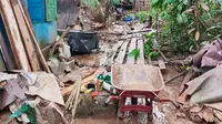 Kondisi Desa Ludai, Kabupaten Kampar, setelah dilanda banjir bandang. (Liputan6.com/M Syukur)