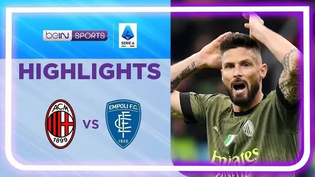 VIDEO: Highlights Liga Italia, AC Milan Ditahan Imbang Empoli Tanpa Gol