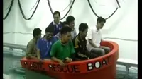Perahu Rescue Rajaweksi Karya Mahasiswa ITS untuk Korban Banjir