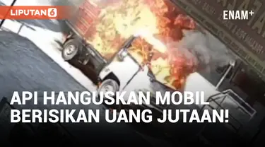 Mobil Pengangkut Ayam Berisikan Uang Tunai Jutaan Rupiah Dilalap Api