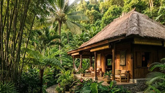 Rumah Tropis dengan Penghalang Alami