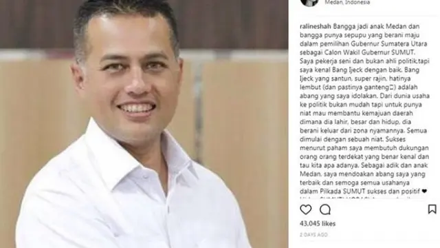 Musa Rajekshah dalam postingan Instagram Raline Shah (instagram/@ralineshah)