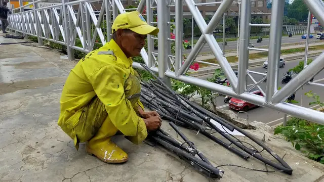 JPO Jalan Sudirman Tanpa Atap
